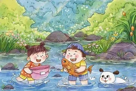 捉鱼趣记，一场看图写话的奇妙之旅，捉鱼趣记，一场看图写话的奇妙探险
